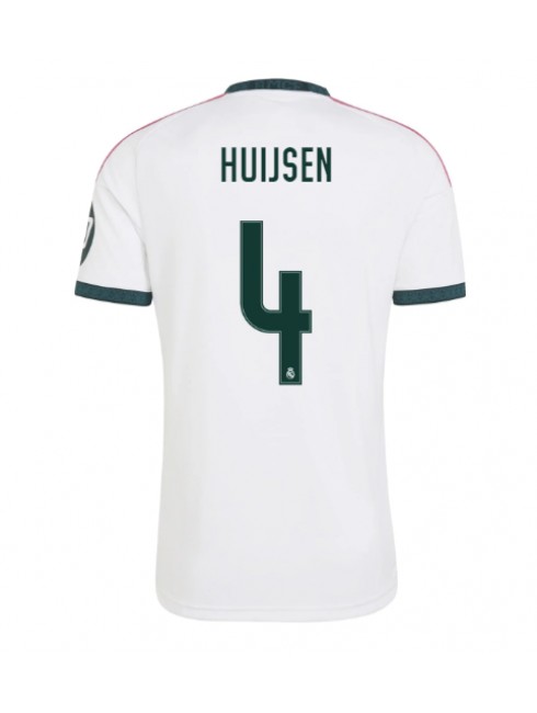 Moški Nogometna dresi replika Real Madrid Dean Huijsen #4 Domači 2026-27 Kratek rokav Moški Nogometna dresi replika Real Madrid Dean Huijsen #4 Domači 2026-27 Kratek rokav